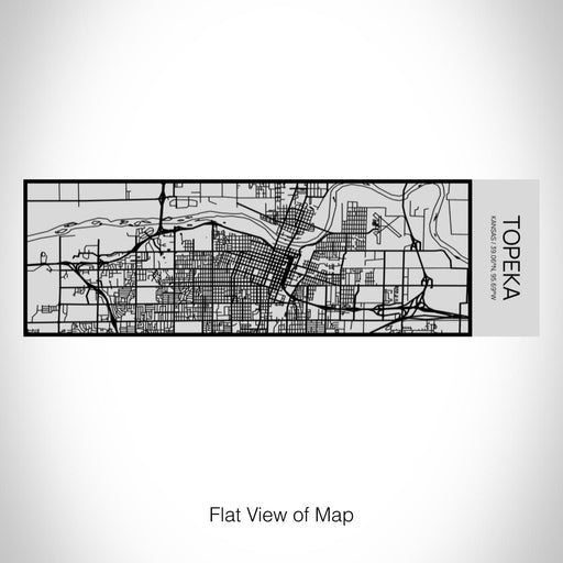 Rendered View of Topeka Kansas Map on 10oz Stainless Steel Insulated Cup with Sipping Lid
