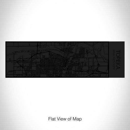 Rendered View of Topeka Kansas Map on 10oz Stainless Steel Insulated Cup in Matte Black with Sliding Lid