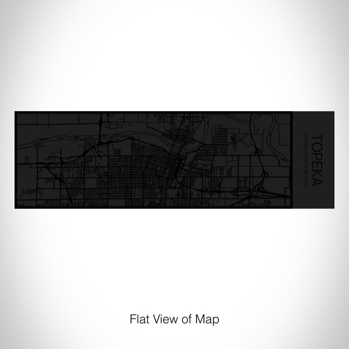 Rendered View of Topeka Kansas Map on 10oz Stainless Steel Insulated Cup in Matte Black with Sliding Lid