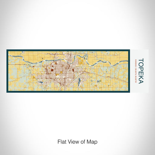 Rendered View of Topeka Kansas Map on 10oz Stainless Steel Insulated Cup in Woodblock with Sliding Lid