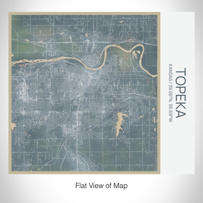 Rendered View of Topeka Kansas Map on 17oz Stainless Steel Insulated Tumbler in Afternoon Map Style