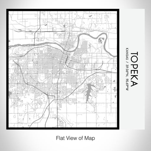 Rendered View of Topeka Kansas Map on 17oz Stainless Steel Insulated Tumbler in Classic Map Style