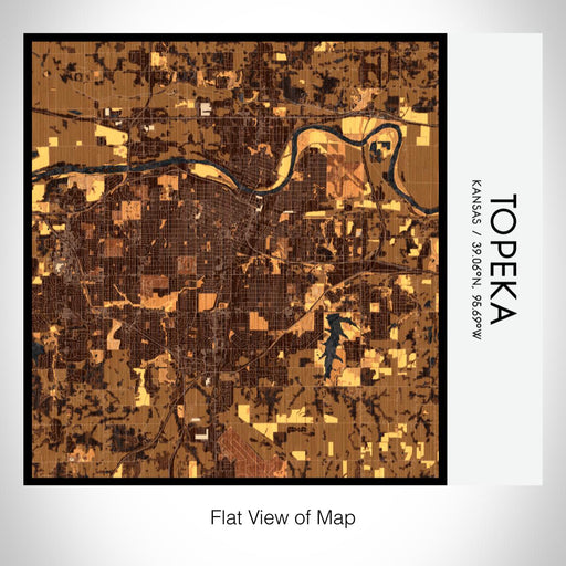 Rendered View of Topeka Kansas Map on 17oz Stainless Steel Insulated Tumbler in Ember Map Style