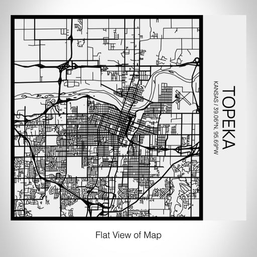 Rendered View of Topeka Kansas Map on 17oz Stainless Steel Insulated Tumbler in Matte White with Tactile Lines