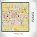 Rendered View of Topeka Kansas Map on 17oz Stainless Steel Insulated Tumbler in Woodblock Map Style