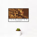 12x18 Torrington Wyoming Map Print Landscape Orientation in Ember Style With Small Cactus Plant in White Planter