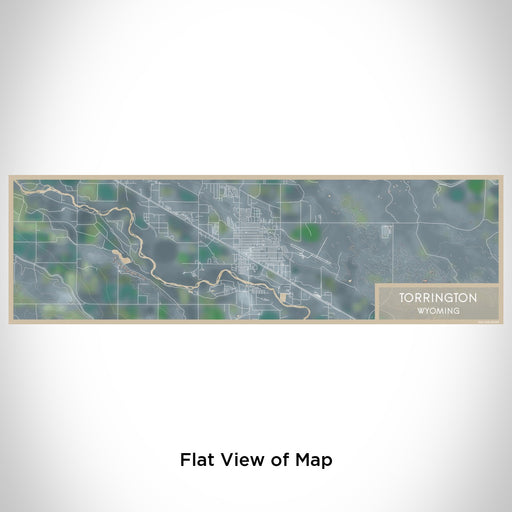 Flat View of Map Custom Torrington Wyoming Map Enamel Mug in Afternoon