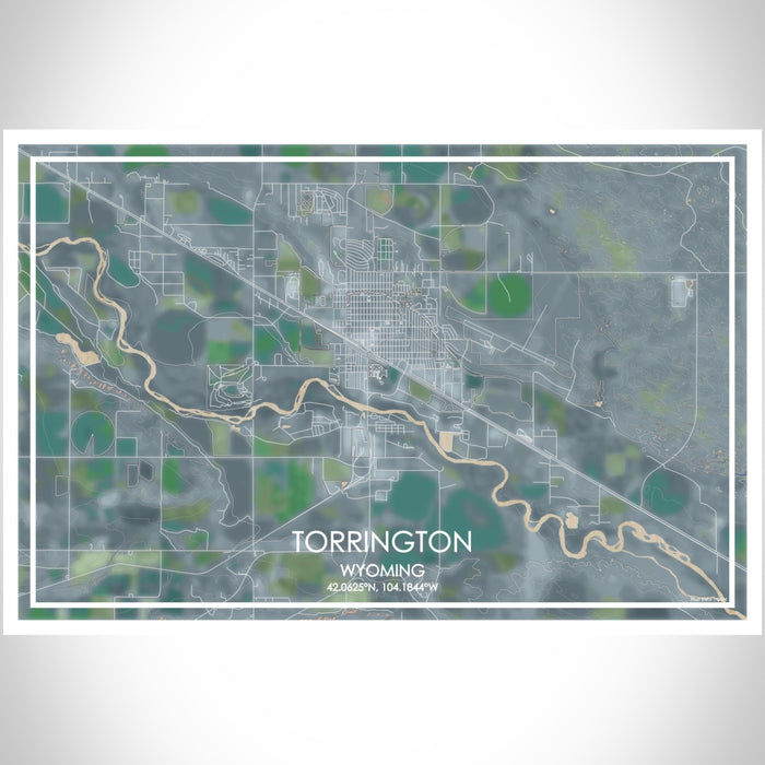 Torrington - Wyoming Map Print in Afternoon — JACE Maps