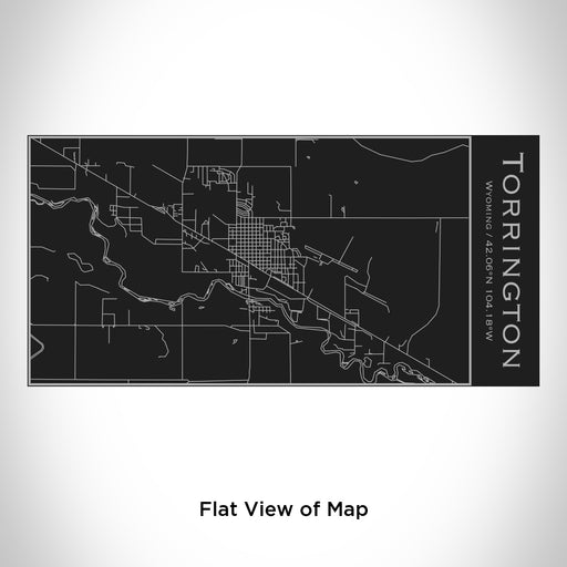 Rendered View of Torrington Wyoming Map Engraving on 17oz Stainless Steel Insulated Cola Bottle in Black