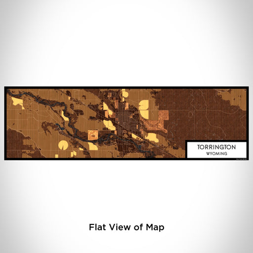 Flat View of Map Custom Torrington Wyoming Map Enamel Mug in Ember