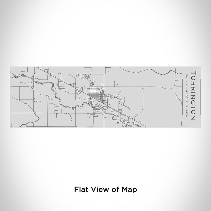 Rendered View of Torrington Wyoming Map Engraving on 10oz Stainless Steel Insulated Cup with Sipping Lid