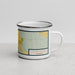 Right View Custom Torrington Wyoming Map Enamel Mug in Woodblock