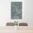 24x36 Towanda Pennsylvania Map Print Portrait Orientation in Afternoon Style Behind 2 Chairs Table and Potted Plant