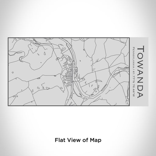 Rendered View of Towanda Pennsylvania Map Engraving on 17oz Stainless Steel Insulated Cola Bottle