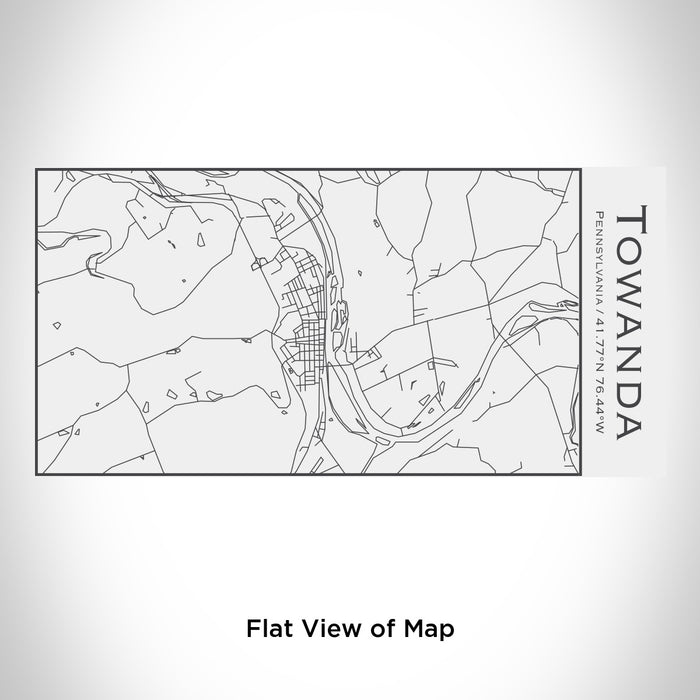 Rendered View of Towanda Pennsylvania Map Engraving on 17oz Stainless Steel Insulated Cola Bottle in White