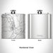 Rendered View of Towanda Pennsylvania Map Engraving on 6oz Stainless Steel Flask