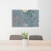 24x36 Townsend Montana Map Print Lanscape Orientation in Afternoon Style Behind 2 Chairs Table and Potted Plant