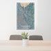 24x36 Townsend Montana Map Print Portrait Orientation in Afternoon Style Behind 2 Chairs Table and Potted Plant