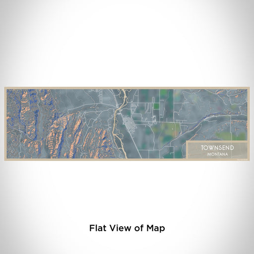 Flat View of Map Custom Townsend Montana Map Enamel Mug in Afternoon