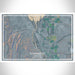 Townsend Montana Map Print Landscape Orientation in Afternoon Style With Shaded Background