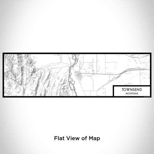 Flat View of Map Custom Townsend Montana Map Enamel Mug in Classic