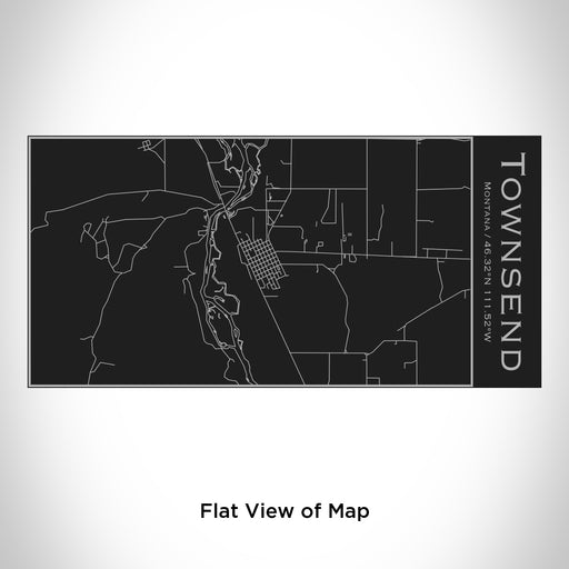 Rendered View of Townsend Montana Map Engraving on 17oz Stainless Steel Insulated Cola Bottle in Black