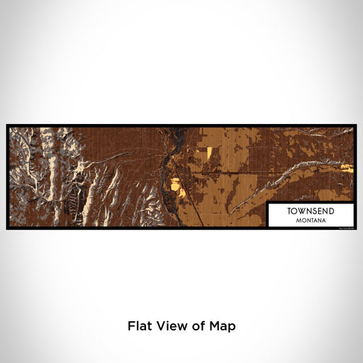 Flat View of Map Custom Townsend Montana Map Enamel Mug in Ember