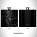 Rendered View of Townsend Montana Map Engraving on 6oz Stainless Steel Flask in Black