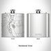 Rendered View of Townsend Montana Map Engraving on 6oz Stainless Steel Flask