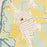 Townsend Montana Map Print in Woodblock Style Zoomed In Close Up Showing Details
