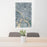 24x36 Trenton New Jersey Map Print Portrait Orientation in Afternoon Style Behind 2 Chairs Table and Potted Plant