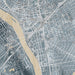 Trenton New Jersey Map Print in Afternoon Style Zoomed In Close Up Showing Details