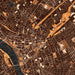 Trenton New Jersey Map Print in Ember Style Zoomed In Close Up Showing Details