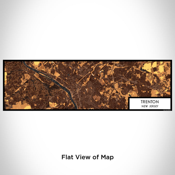 Flat View of Map Custom Trenton New Jersey Map Enamel Mug in Ember