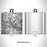 Rendered View of Trenton New Jersey Map Engraving on 6oz Stainless Steel Flask