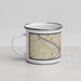 Left View Custom Trenton New Jersey Map Enamel Mug in Woodblock