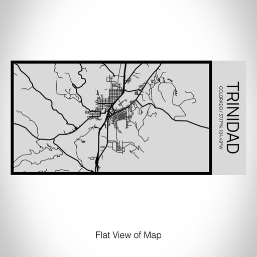 Rendered View of Trinidad Colorado Map on 17oz Stainless Steel Insulated Cola Bottle in Stainless