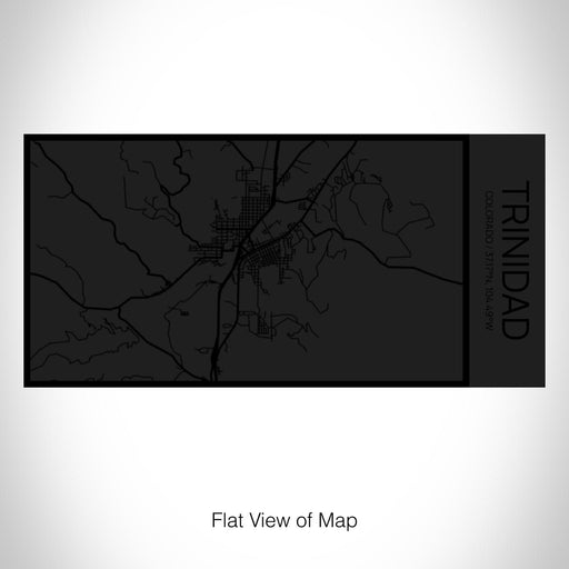 Rendered View of Trinidad Colorado Map on 17oz Stainless Steel Insulated Cola Bottle in Stainless in Matte Black
