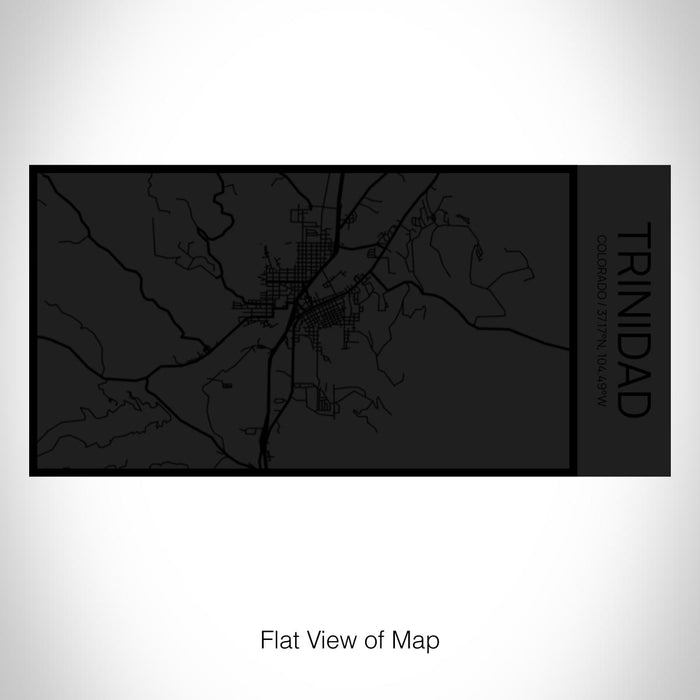 Rendered View of Trinidad Colorado Map on 17oz Stainless Steel Insulated Cola Bottle in Stainless in Matte Black