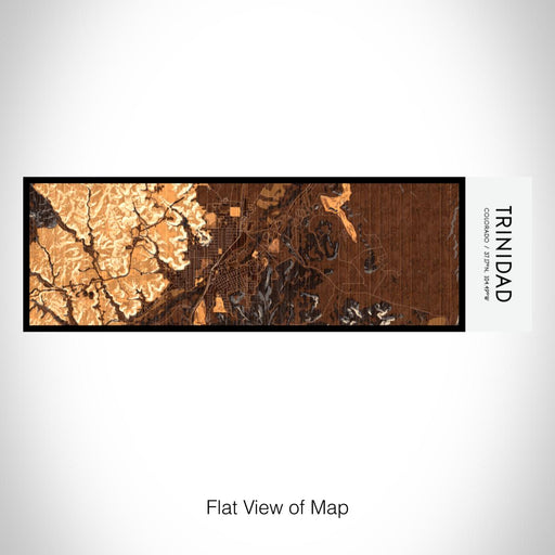 Rendered View of Trinidad Colorado Map on 10oz Stainless Steel Insulated Cup in Ember with Sliding Lid