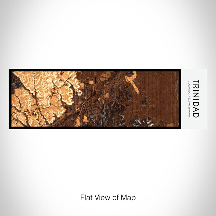 Rendered View of Trinidad Colorado Map on 10oz Stainless Steel Insulated Cup in Ember with Sliding Lid