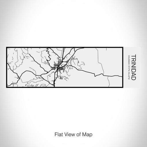 Rendered View of Trinidad Colorado Map on 10oz Stainless Steel Insulated Cup in Matte White with Sliding Lid