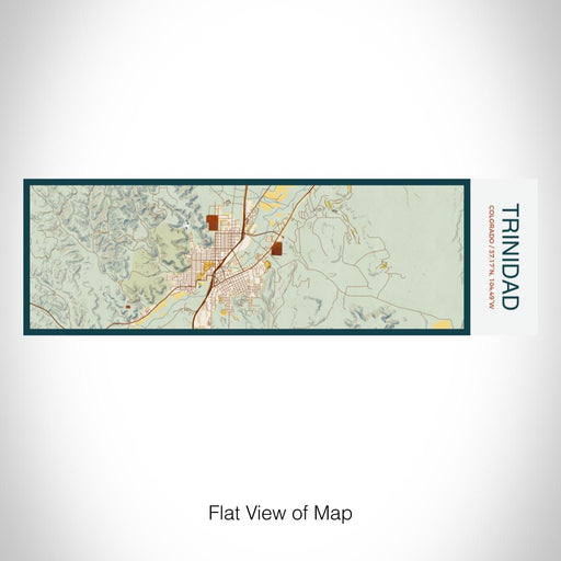 Rendered View of Trinidad Colorado Map on 10oz Stainless Steel Insulated Cup in Woodblock with Sliding Lid
