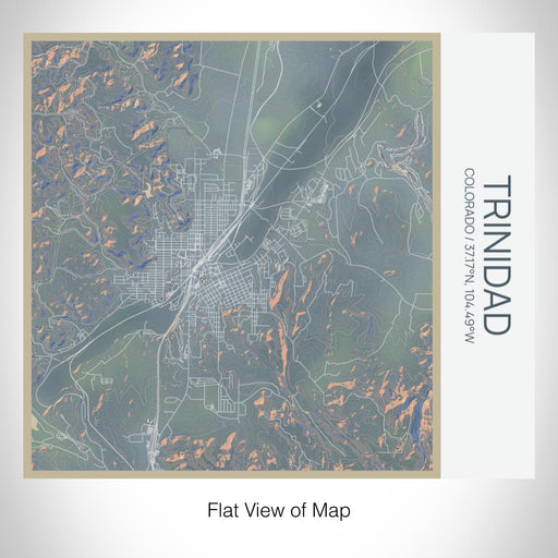 Rendered View of Trinidad Colorado Map on 17oz Stainless Steel Insulated Tumbler in Afternoon Map Style