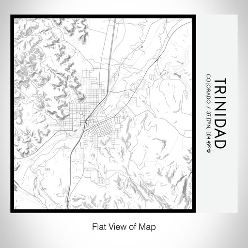 Rendered View of Trinidad Colorado Map on 17oz Stainless Steel Insulated Tumbler in Classic Map Style