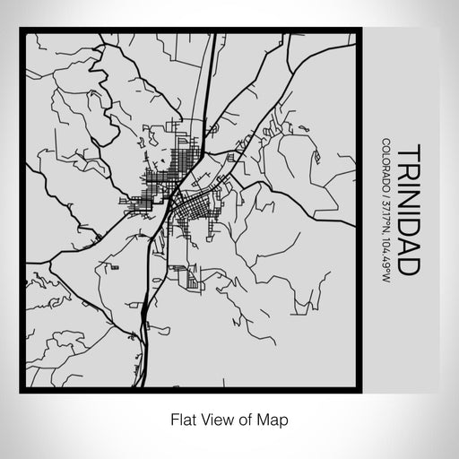 Rendered View of Trinidad Colorado Map on 17oz Stainless Steel Insulated Tumbler in Tactile Lines with Succulent in Background
