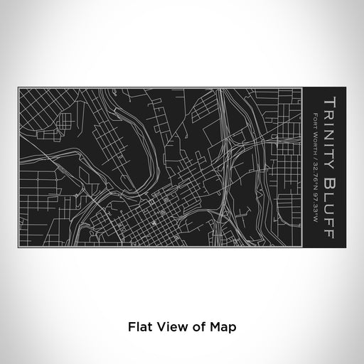 Rendered View of Trinity Bluff Fort Worth Map Engraving on 17oz Stainless Steel Insulated Cola Bottle in Black