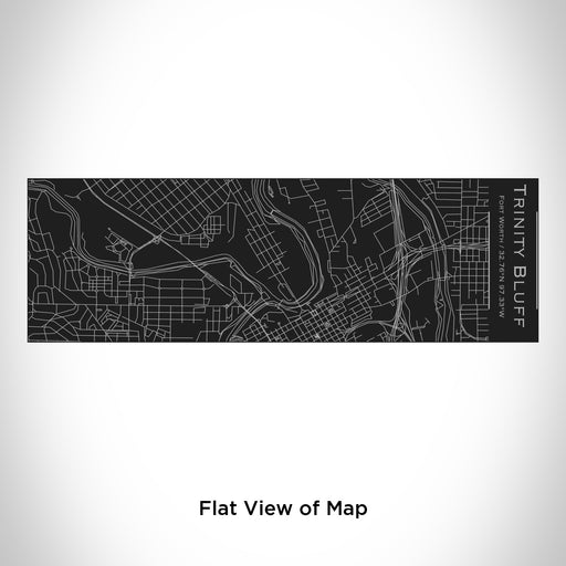 Rendered View of Trinity Bluff Fort Worth Map Engraving on 10oz Stainless Steel Insulated Cup with Sliding Lid in Black