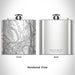Rendered View of Trinity Bluff Fort Worth Map Engraving on 6oz Stainless Steel Flask