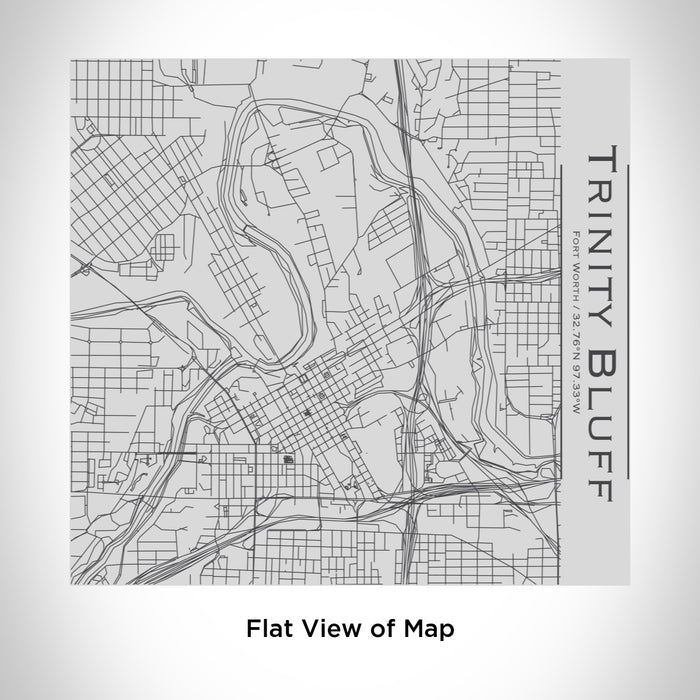 Rendered View of Trinity Bluff Fort Worth Map Engraving on 17oz Stainless Steel Insulated Tumbler